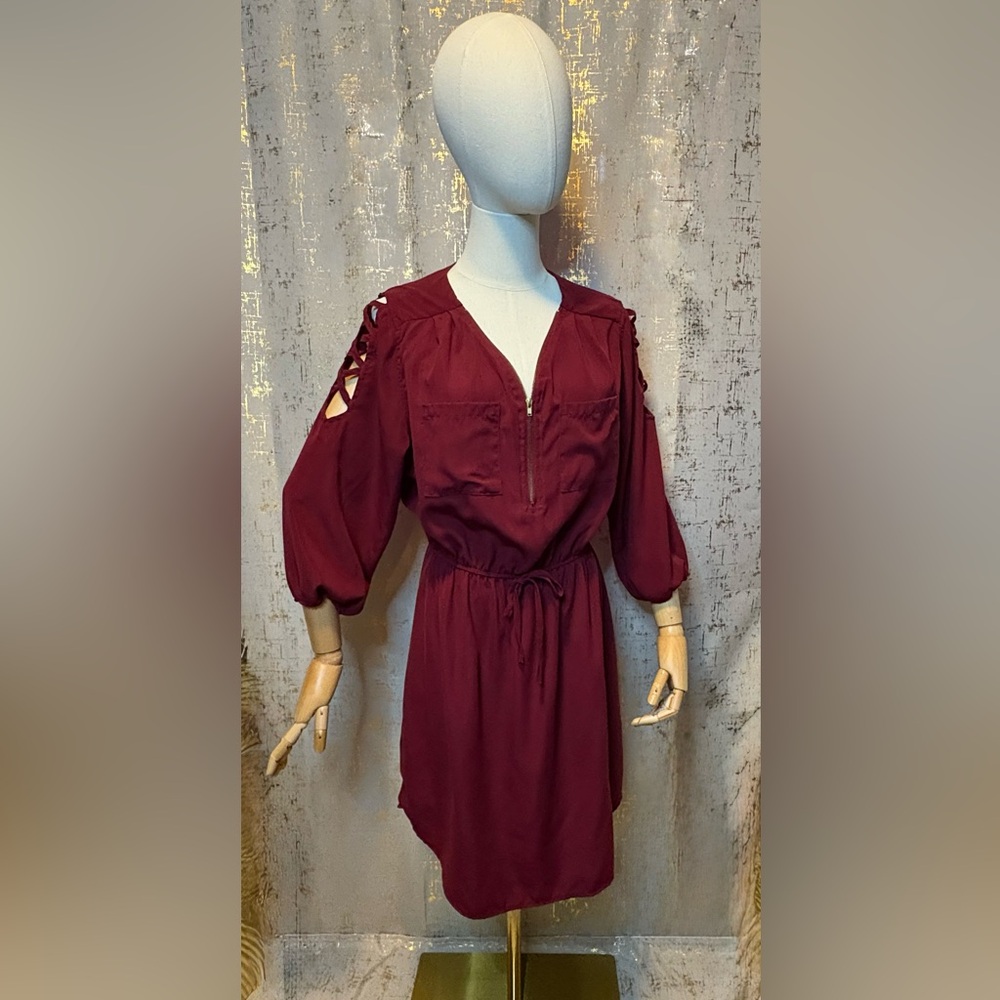 Stella Tweed Burgundy Women's Dress